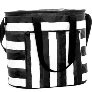 ROUND ABOUT COOLER TOTE - Watercolor Strip NWT